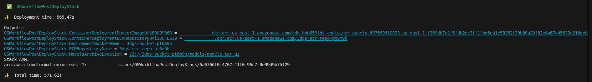 CDK Post Deploy Stack Output